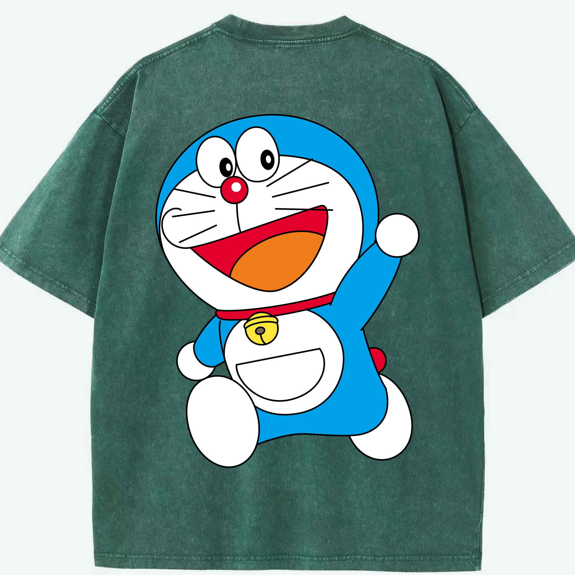 （画像用） ドラえもん Doraemon 綿100% ヴィンテージ風 半袖Tシャツ（背面プリント）